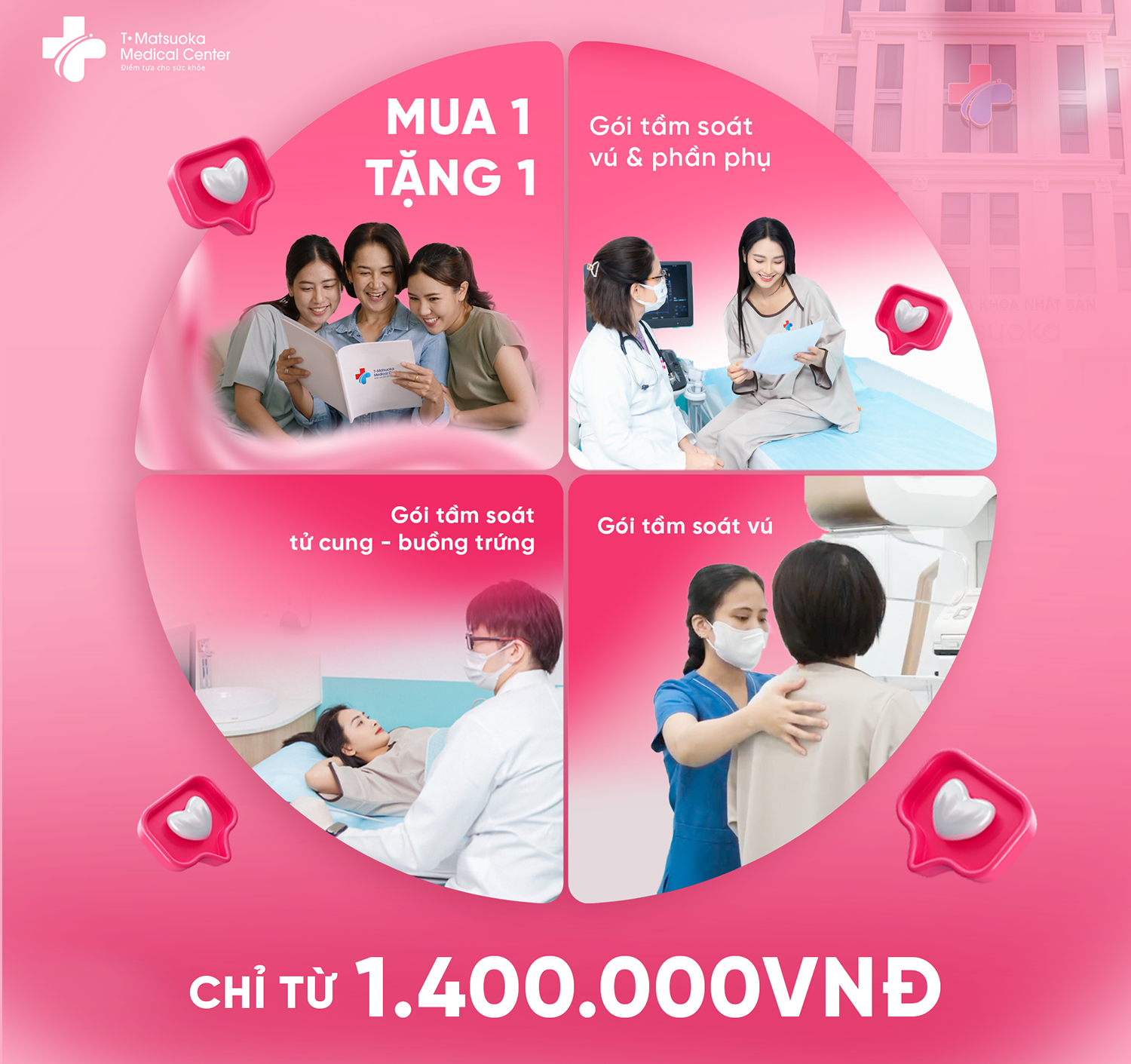 mua 1 tặng 1 gói tầm soát ung thư phụ nữ