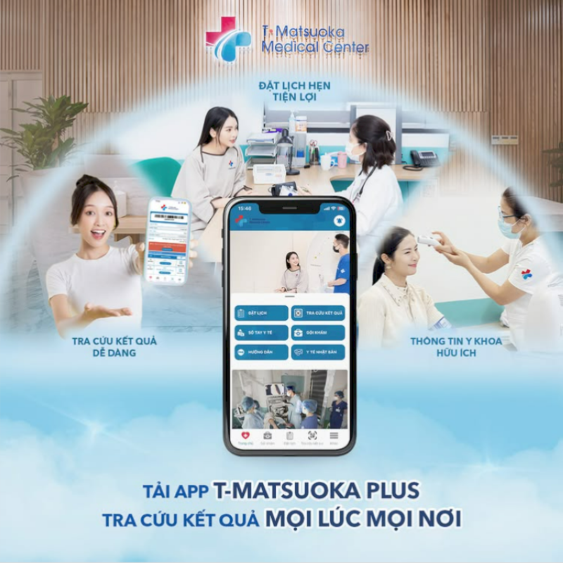 Hiện nay, khách hàng hoàn toàn có thể đặt lịch hẹn vô cùng thuận tiện ngay trên app T-matsuoka Plus